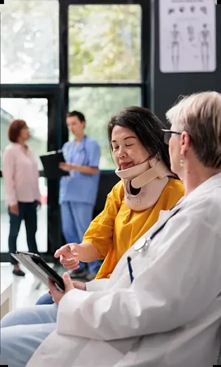 Doctor consulting with patient