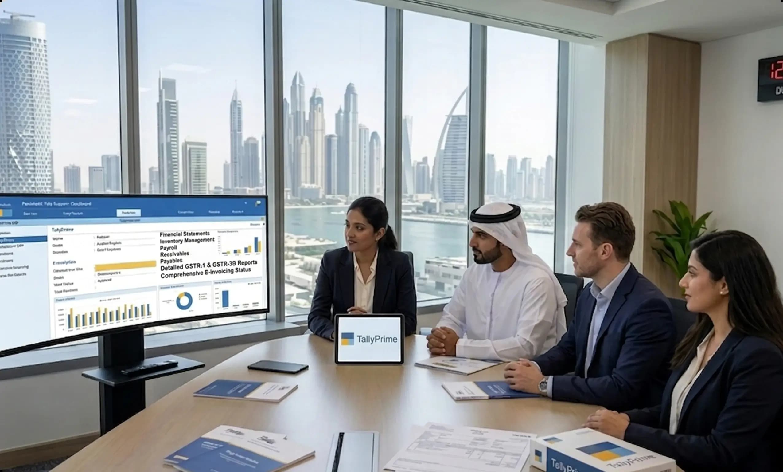 Business meeting in Dubai office