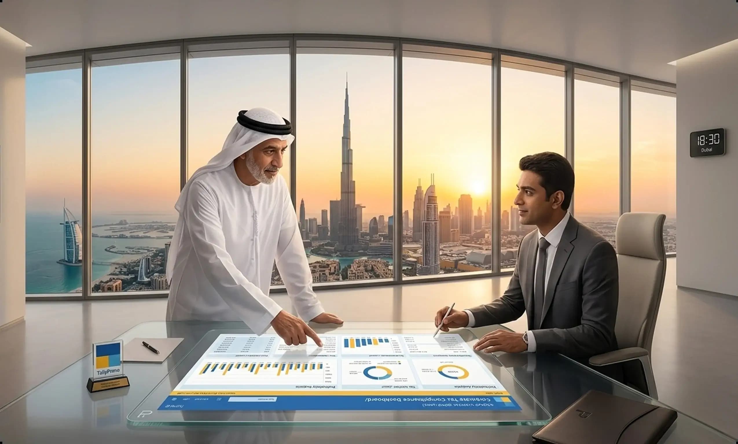 Accounting software dashboard