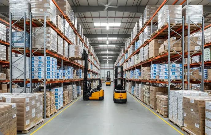 Warehouse inventory analytics in a distribution center