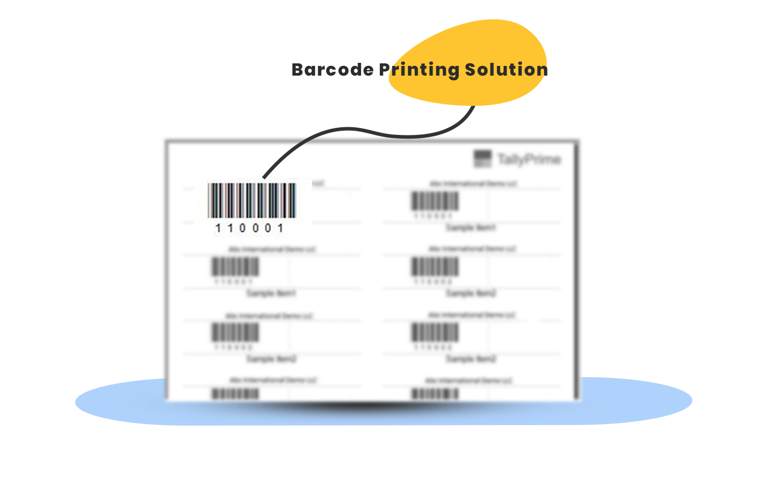 Barcode Printing Solution tally customization