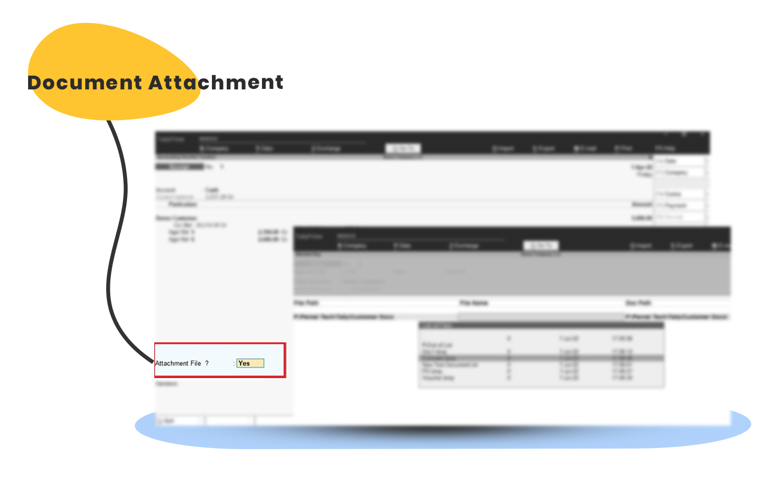 Document Attachment tally customization